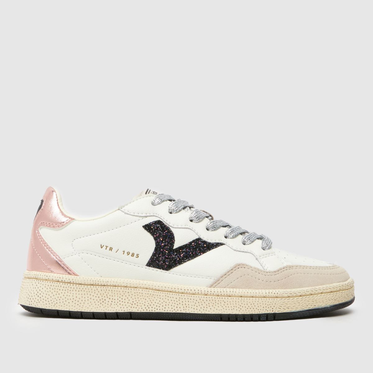 Victoria Smash-sneakers i vitt och silver