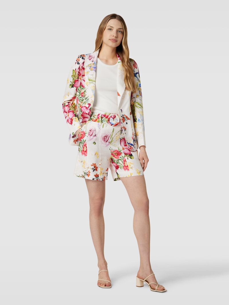 Shorts mit Allover-Muster Modell 'GLORIOUS GARDEN' in weiß