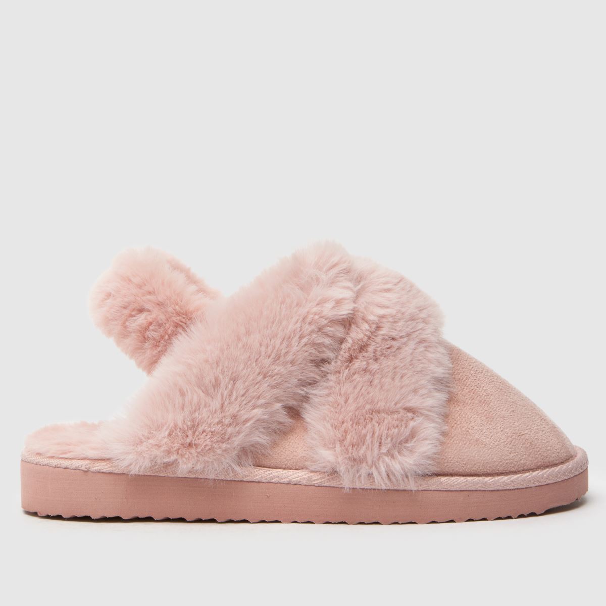 Schuh – Harper – Ljusrosa tofflor i pälsfärgad mule