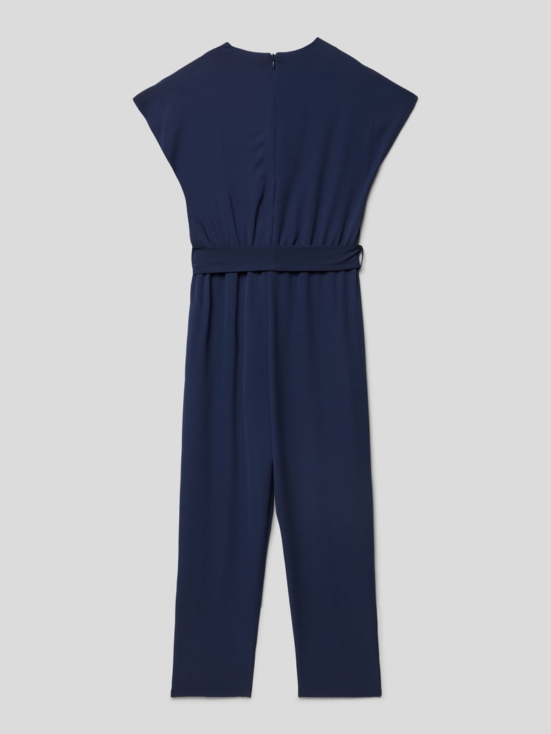 Jumpsuit mit V-Ausschnitt in marineblau