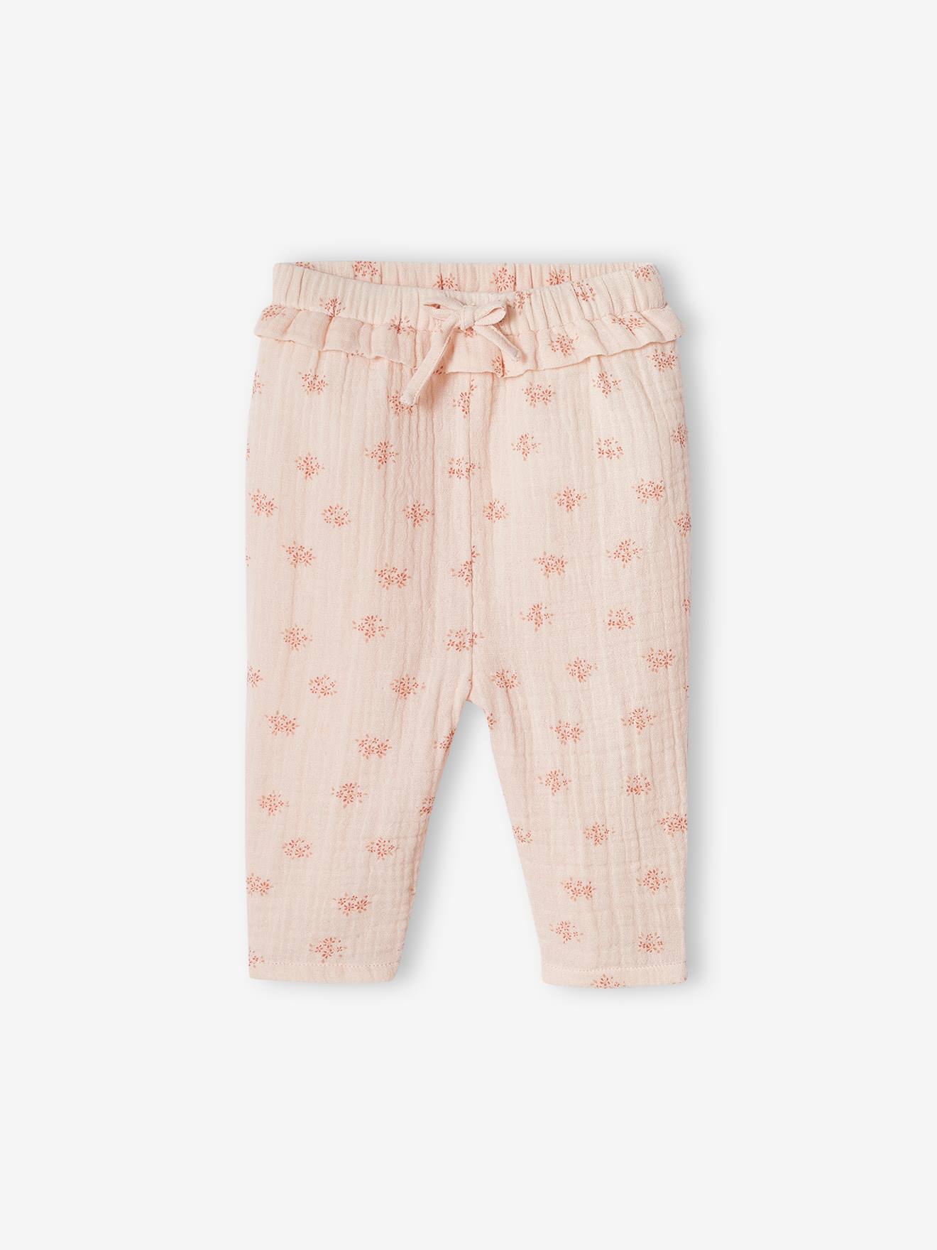 Vertbaudet Baby Hose aus Musselin - zartrosa