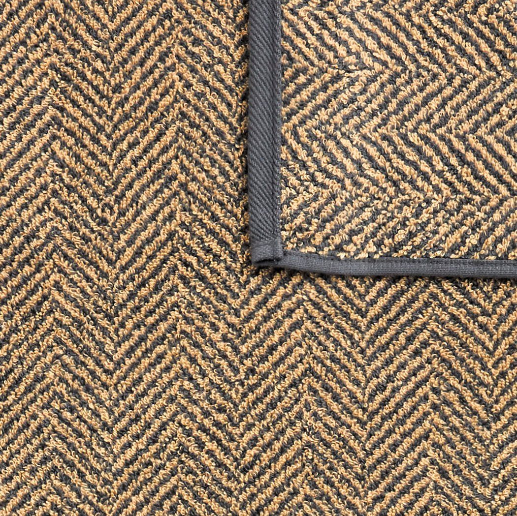 Dyckhoff Handtuch Set Golden Shades Herringbone, Walkfrottier, (Set, 6-tlg)