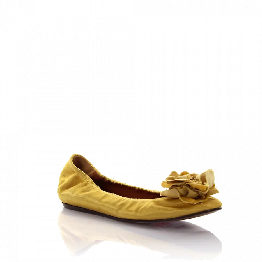 Lanvin - Ballerinas TDPI Leinen Kupferseide gold - beige