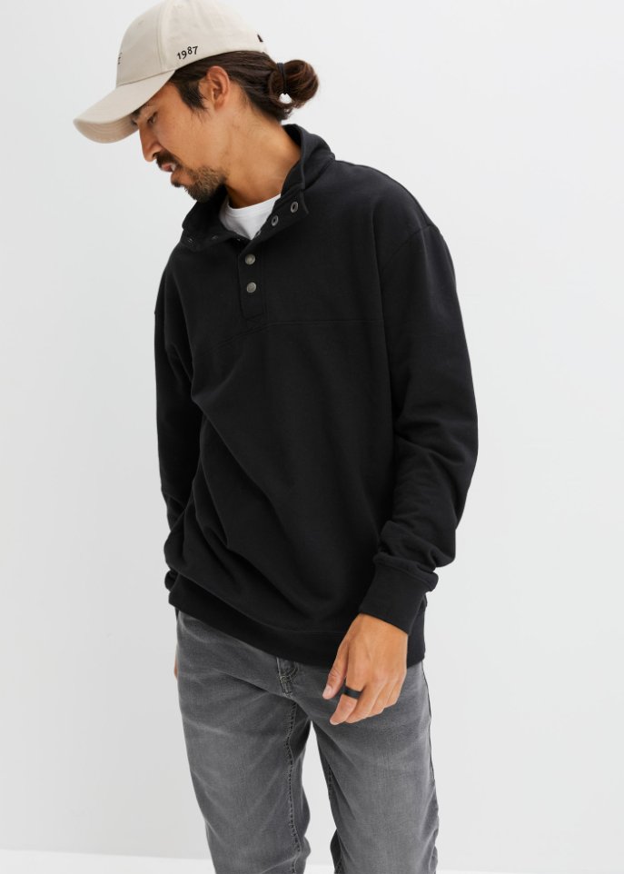 Sweatshirt mit recyceltem Polyester, Loose Fit