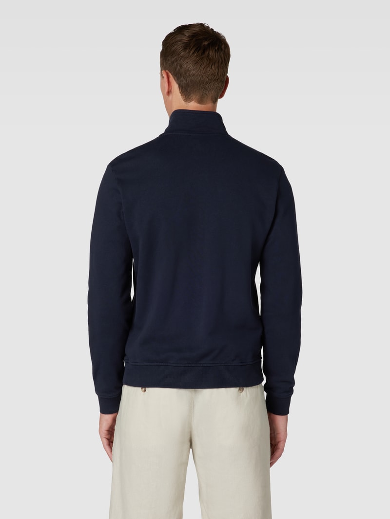 Sweatjacke mit Logo-Detail Modell 'BALIS' in marineblau