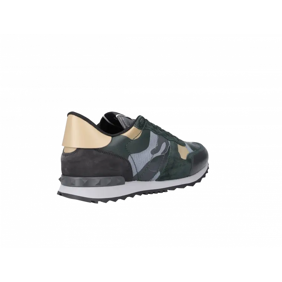 Valentino Garavani - Sneaker low ROCKRUNNER Veloursleder - grün