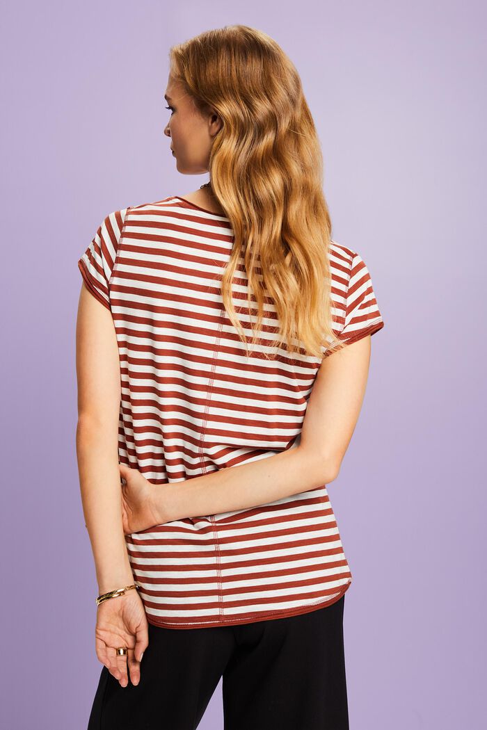 Streifen-T-Shirt mit Rollkanten