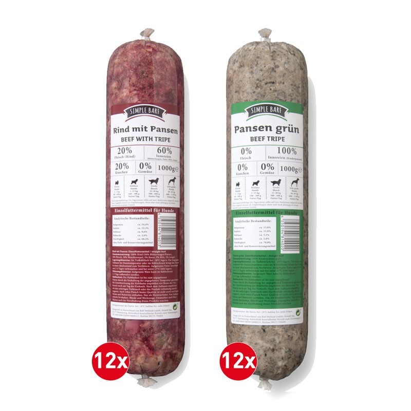 Simple BARF BARF/ Frostfutter Simple BARF Prebiotisch Paket 24x1000g
