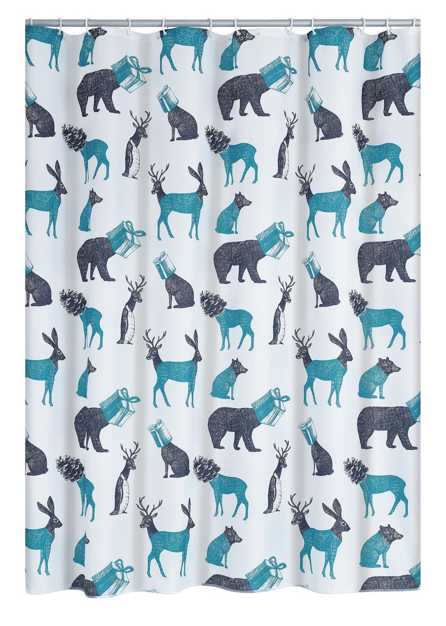 Ridder Duschvorhang Textil Topsy Turvy World ca. 180x200 cm inkl. Ringe