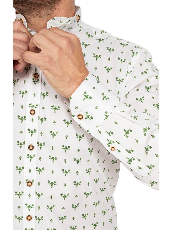 Gipfelstürmer Stehkragenhemd 420001-4166 in oliv günstig kaufen