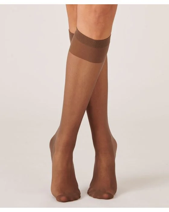Lot de 4 paires de mi-bas mousse 20 deniers.