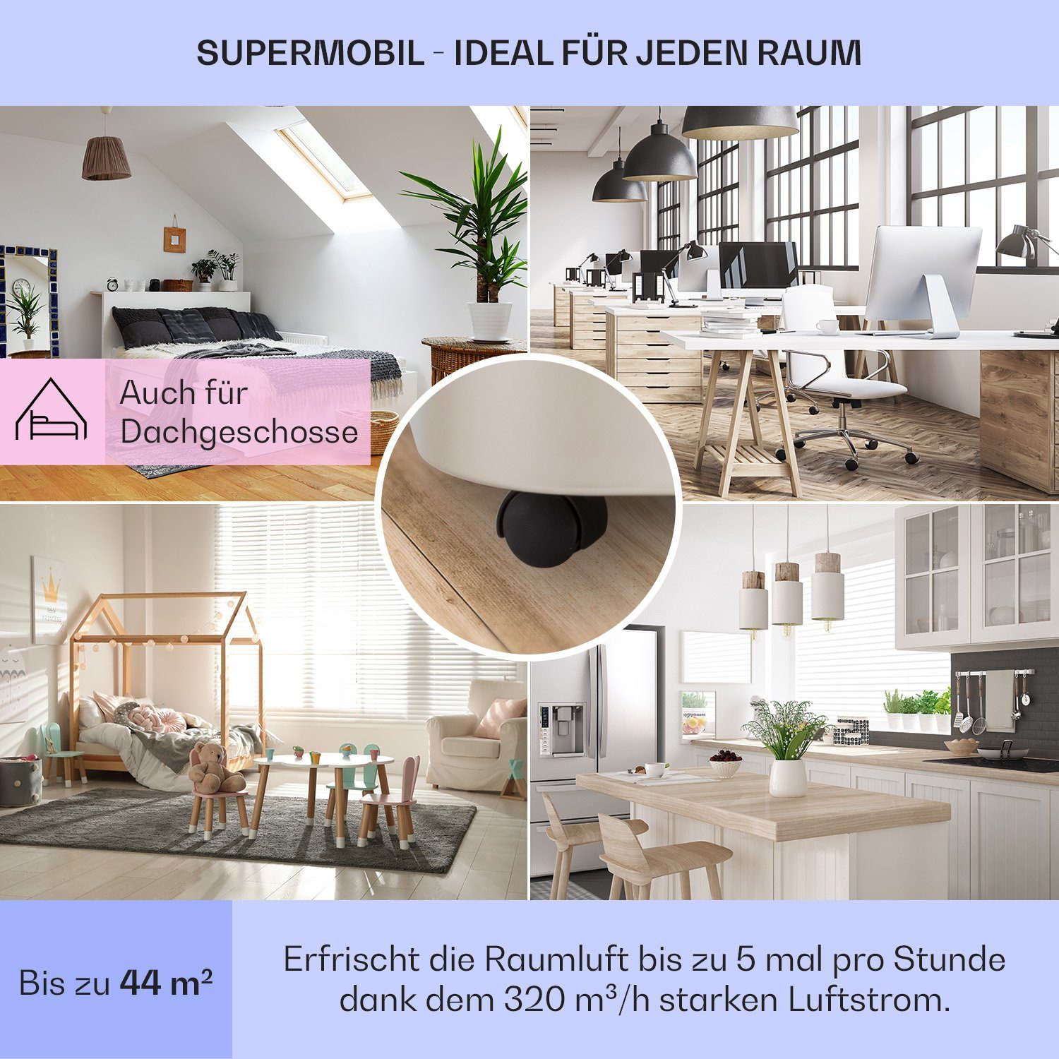 Klarstein Klimagerät Metrobreeze 9 Paris, Klimagerät mobil Air Conditioner Kühlgerät Luftkühler