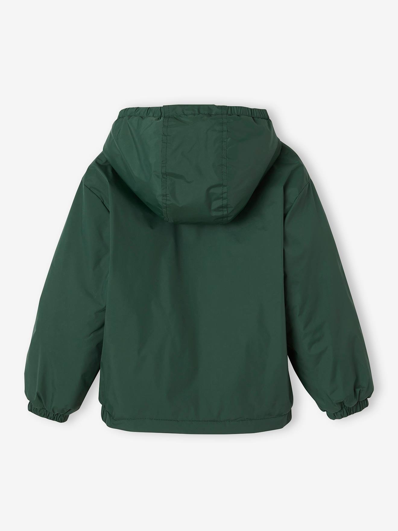 Vertbaudet Jungen Anorak mit Teddyfleece-Futter - khaki