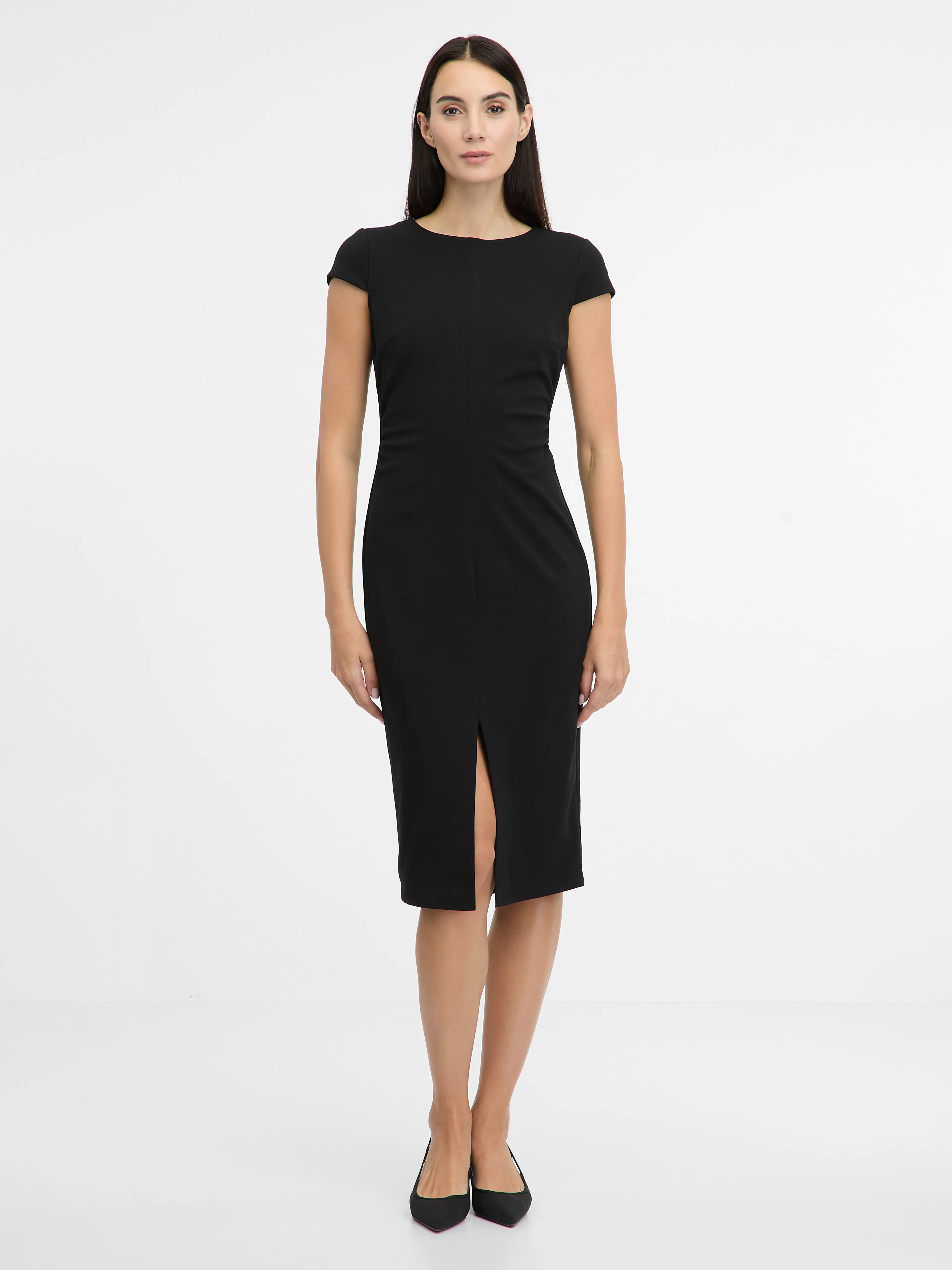 Schwarzes Damen-Midikleid ORSAY