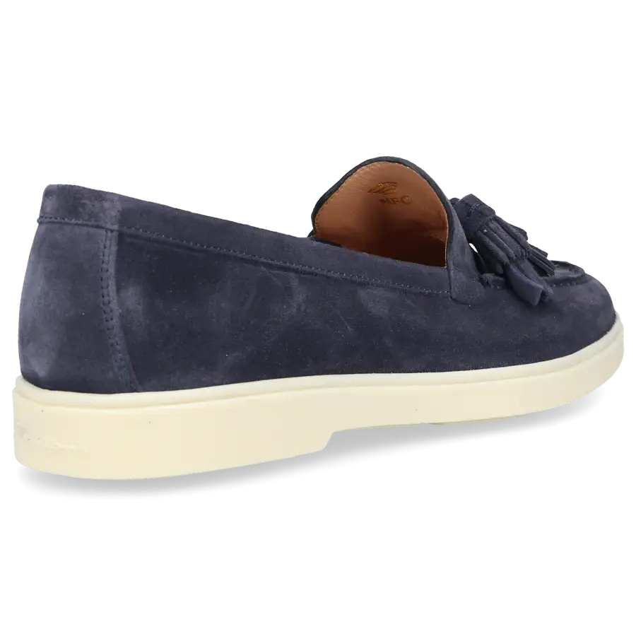 Santoni - Loafer 58744 Veloursleder - blau