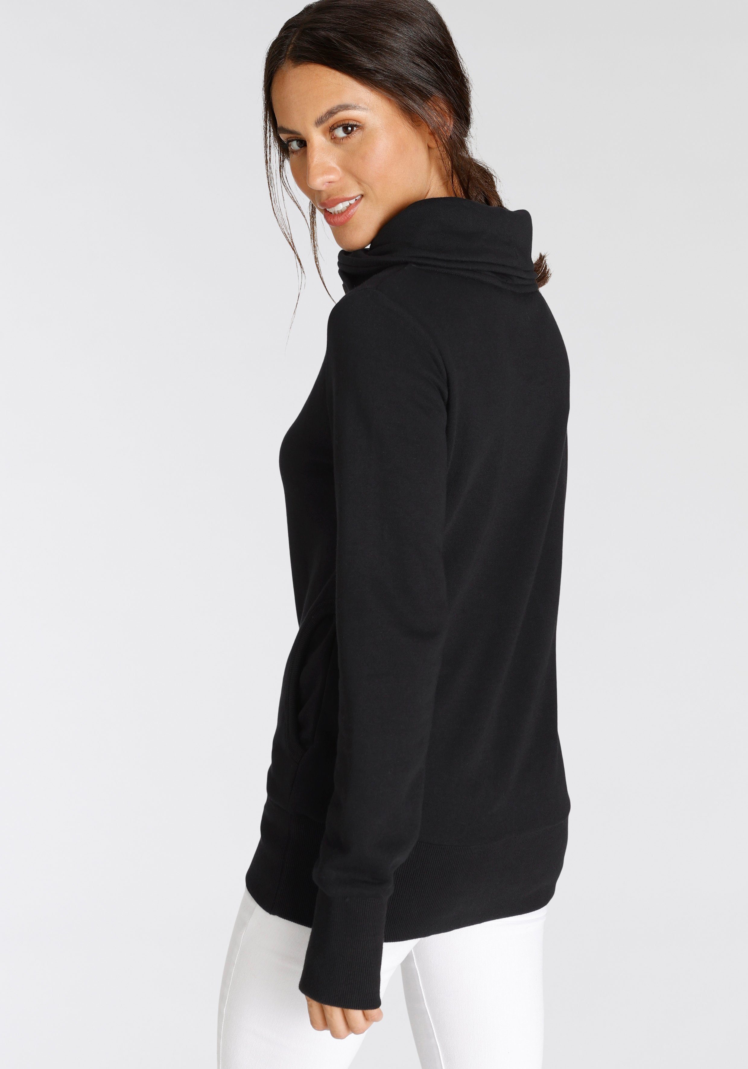 Ragwear Sweatshirt ANGELLIKA O mit asymmetrischem Schalkragen