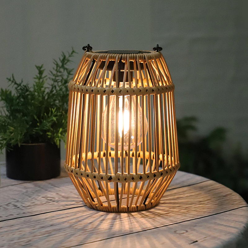 Home Lykt 16x21 cm, rattan, solcelle