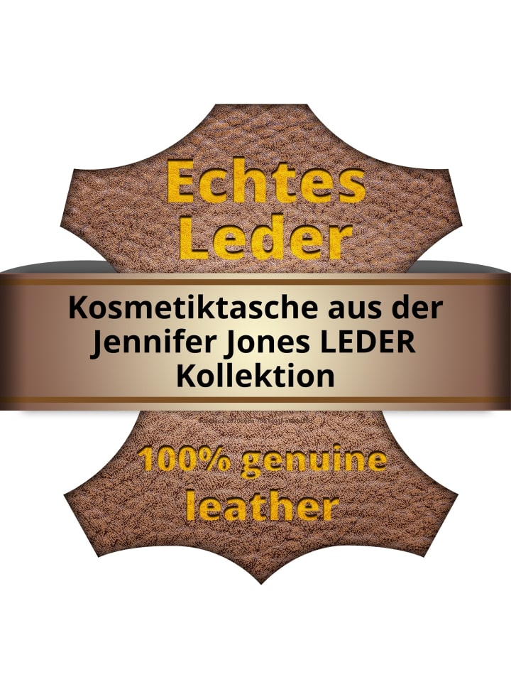 Jennifer Jones Kosmetiktasche Leder ca. 15cm breit ca. 6,5cm hoch günstig kaufen onesize