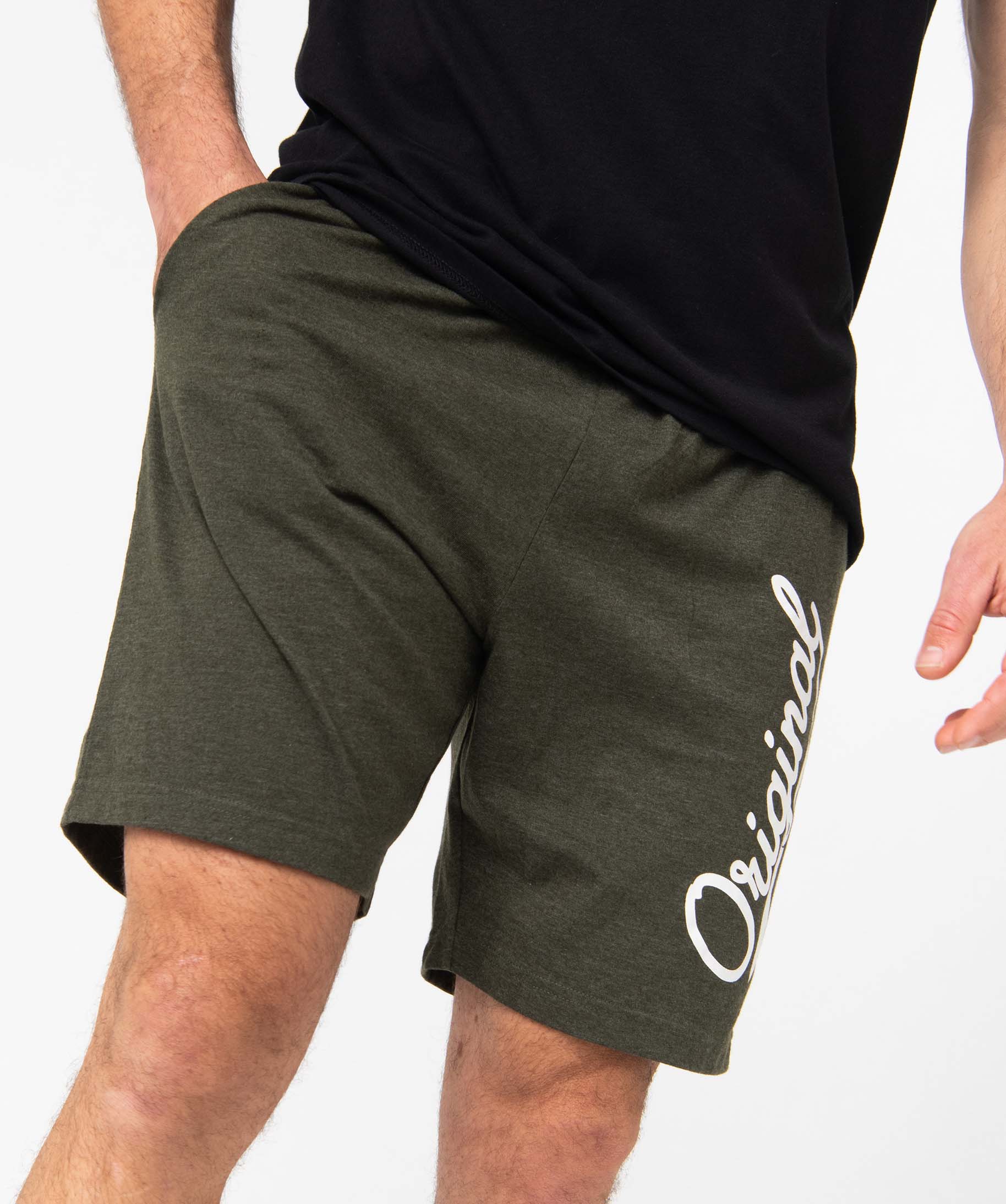Short de pyjama homme en jersey à taille élastiquée kaki | GEMO