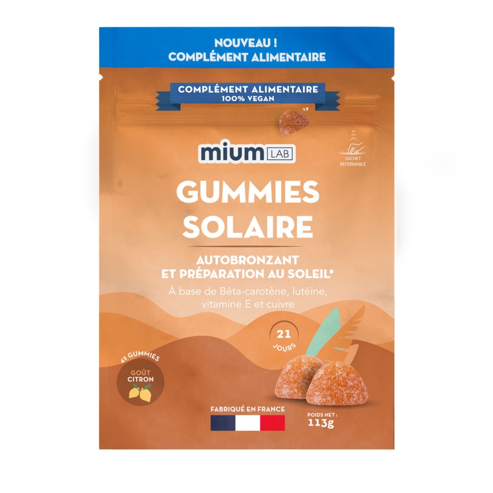 Mium Lab - Ex Les Miraculeux Doypack gummies Solaire sans sucres Compléments alimentaires