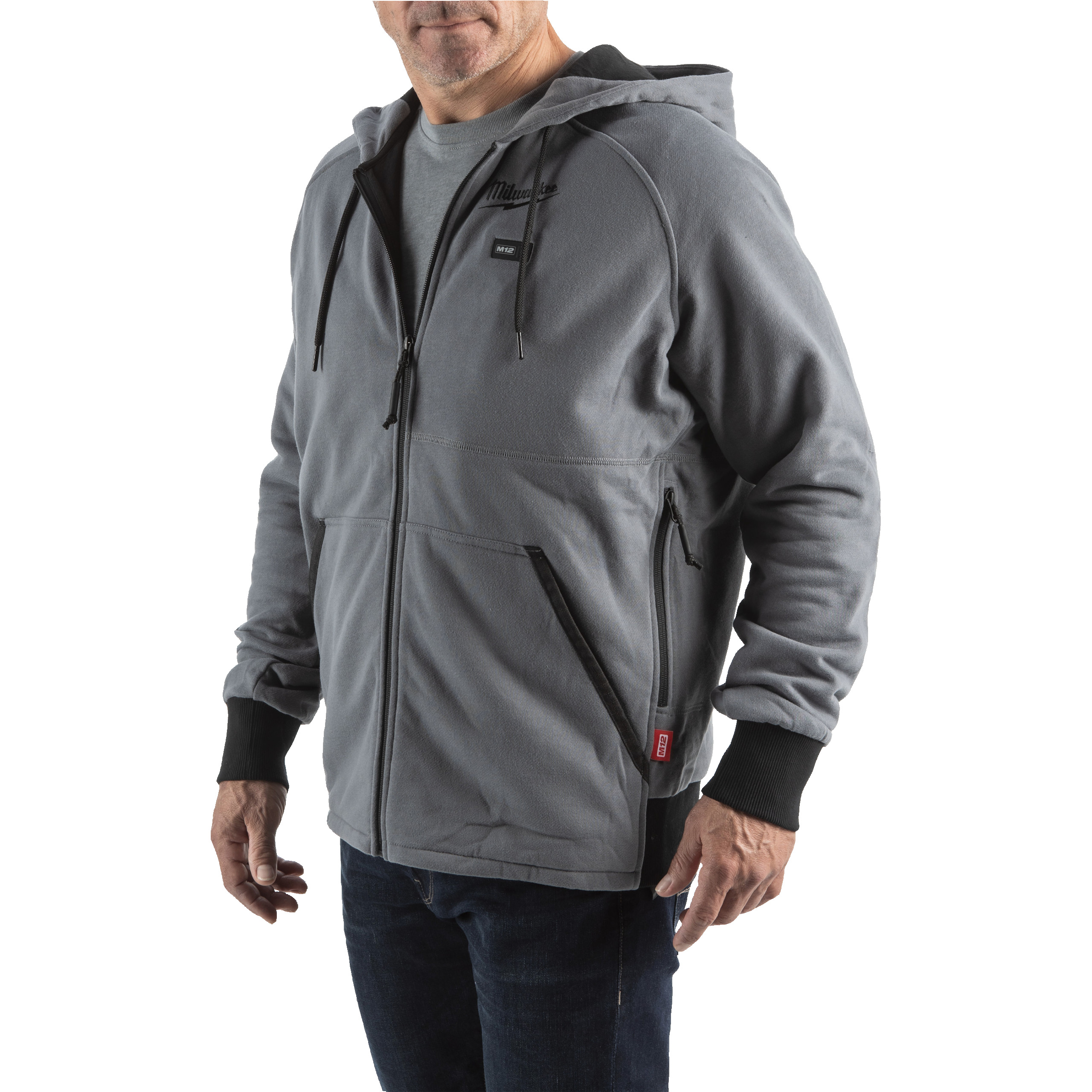 Sweat à capuche chauffant Milwaukee 4932480070 M12 HHGREY4 - Gris - Taille XXL (batterie et chargeur non inclus)