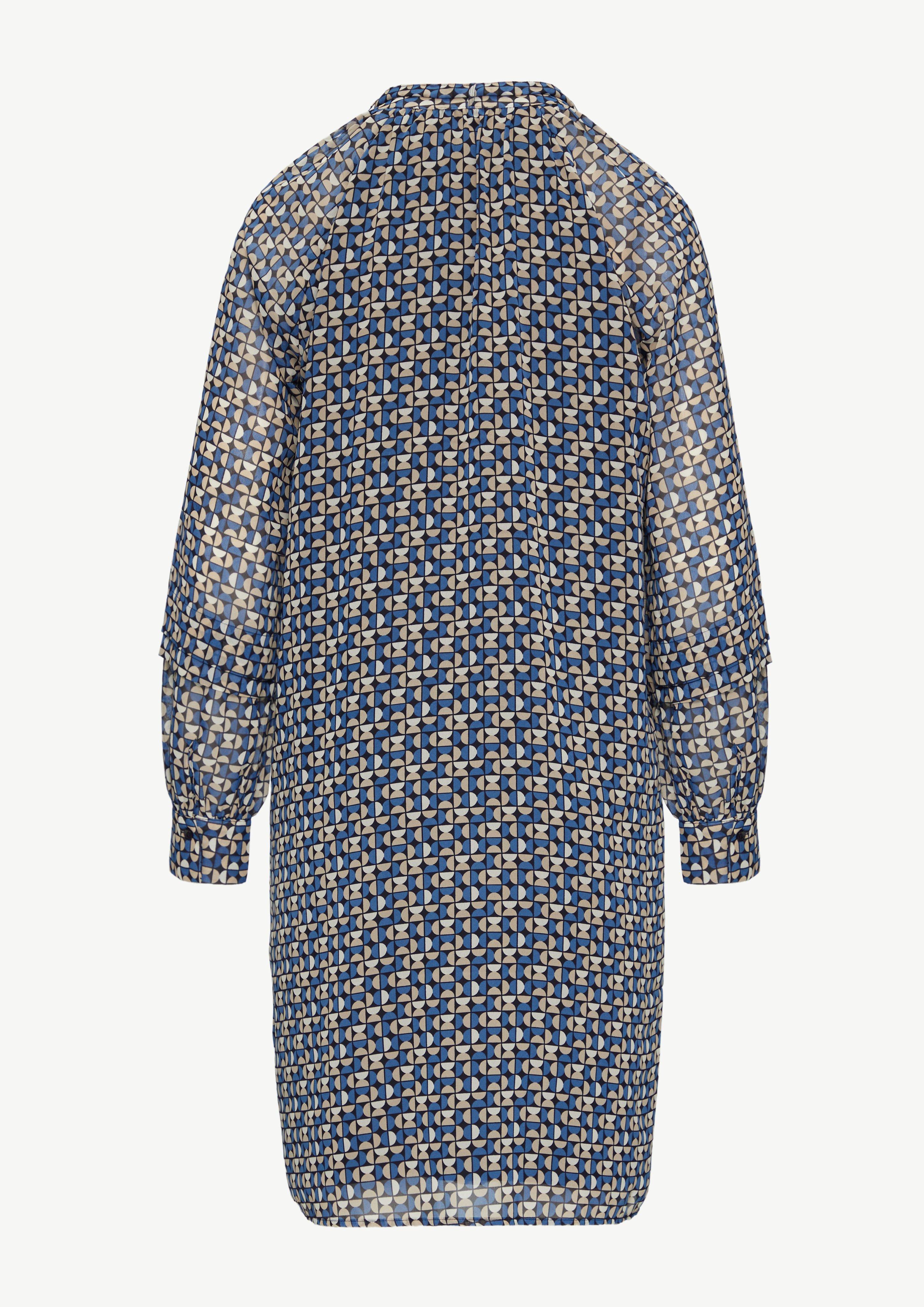 Kurzes Kleid mit Manschetten - navy