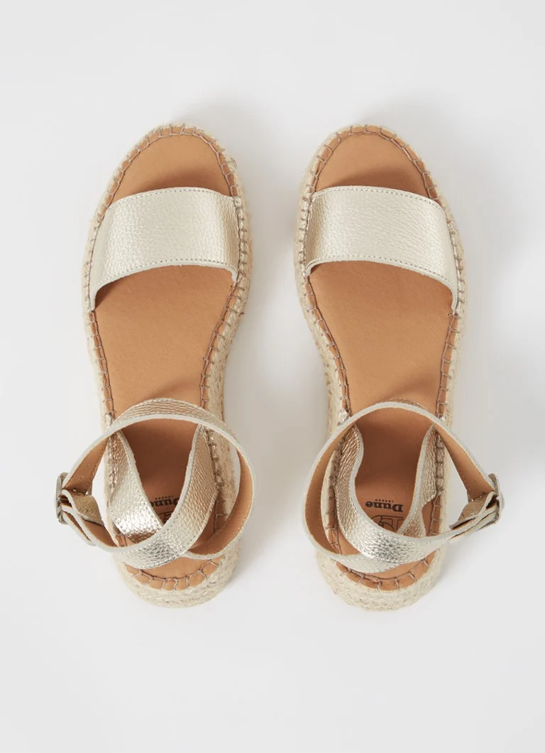 Sandale Dune London Layney din piele cu finisaj metalic