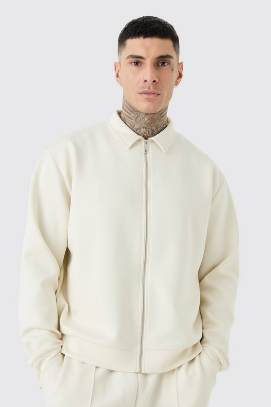 Tall kastige Oversize Scuba Harrington-Jacke