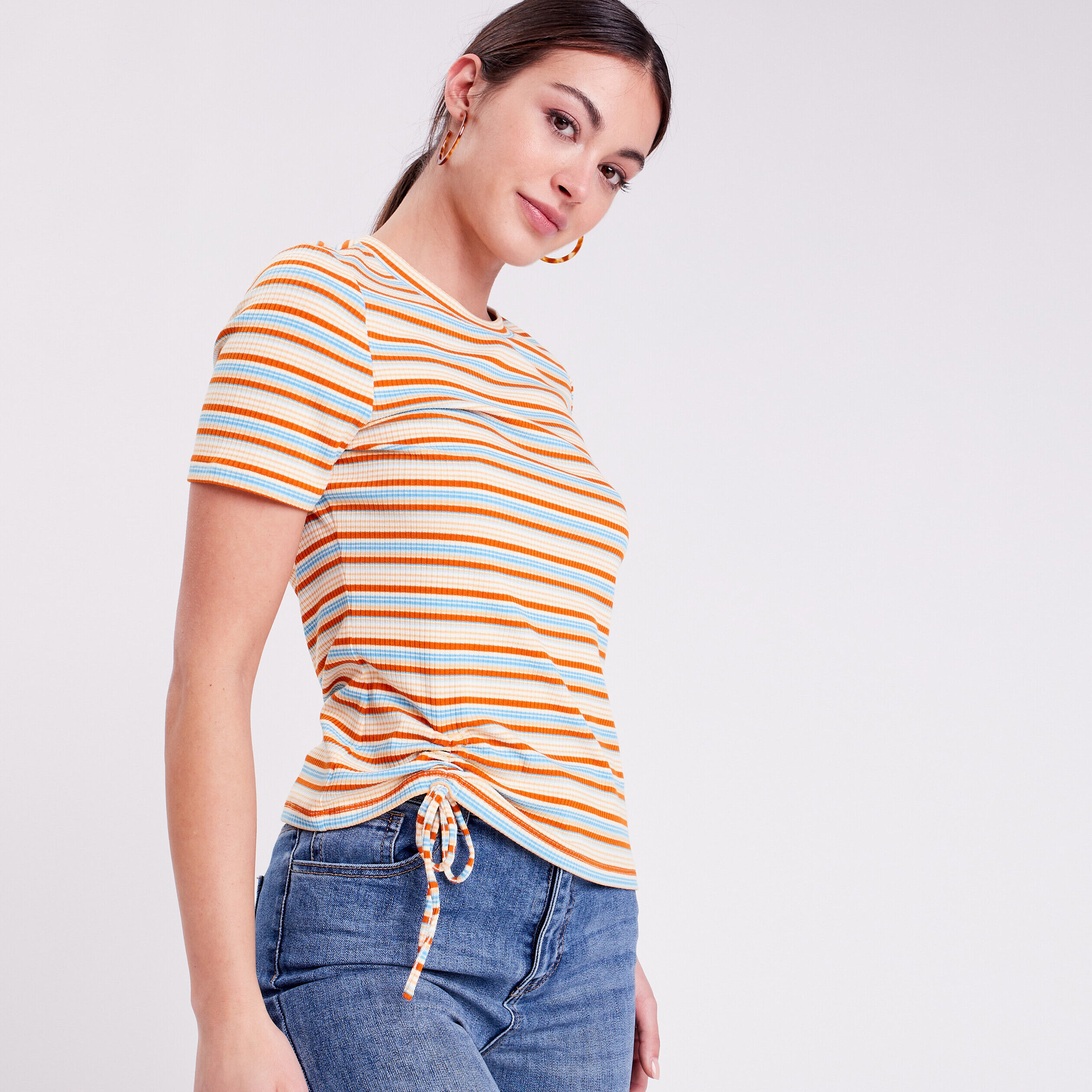 T-shirt manches courtes blanc femme | Cache Cache