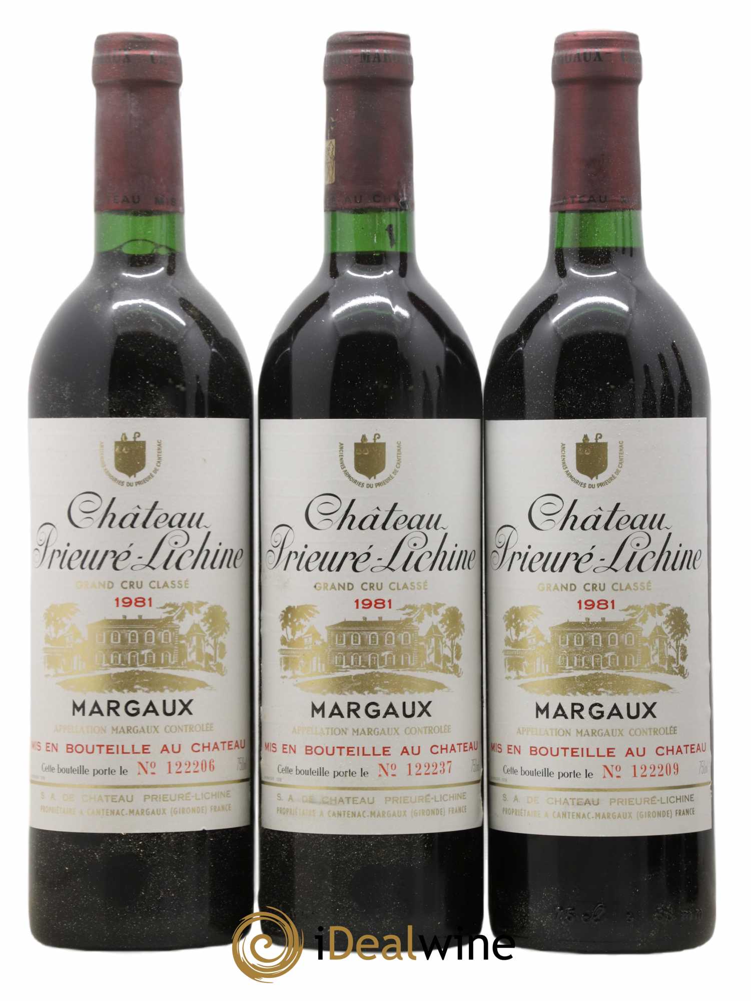 Château Prieuré Lichine 4ème Grand Cru Classé  1981 - Lot de 6 Bouteilles