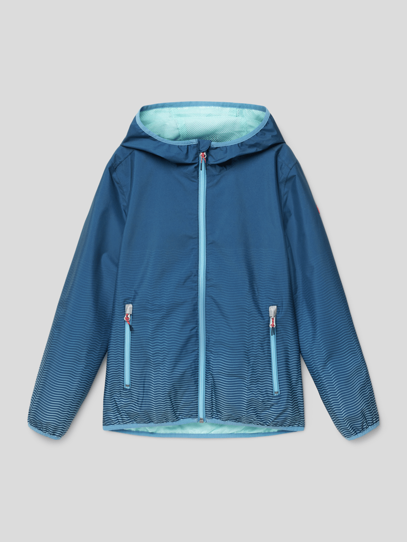 Funktionsjacke mit Allover-Muster in marineblau