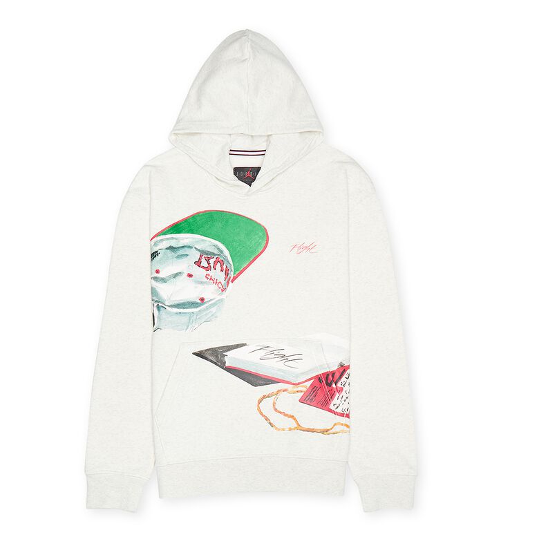 JORDAN Flight Artist Fleece PO oatmeal heather/sail/university red