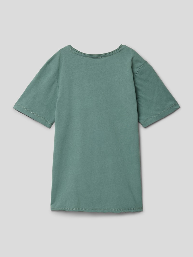 T-Shirt mit Statement-Print in olivgrün