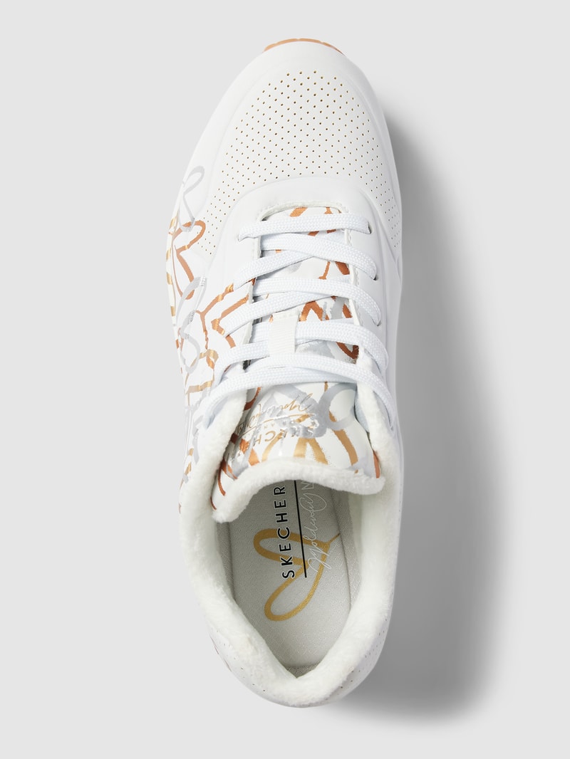 Sneaker mit Motiv-Print in weiß