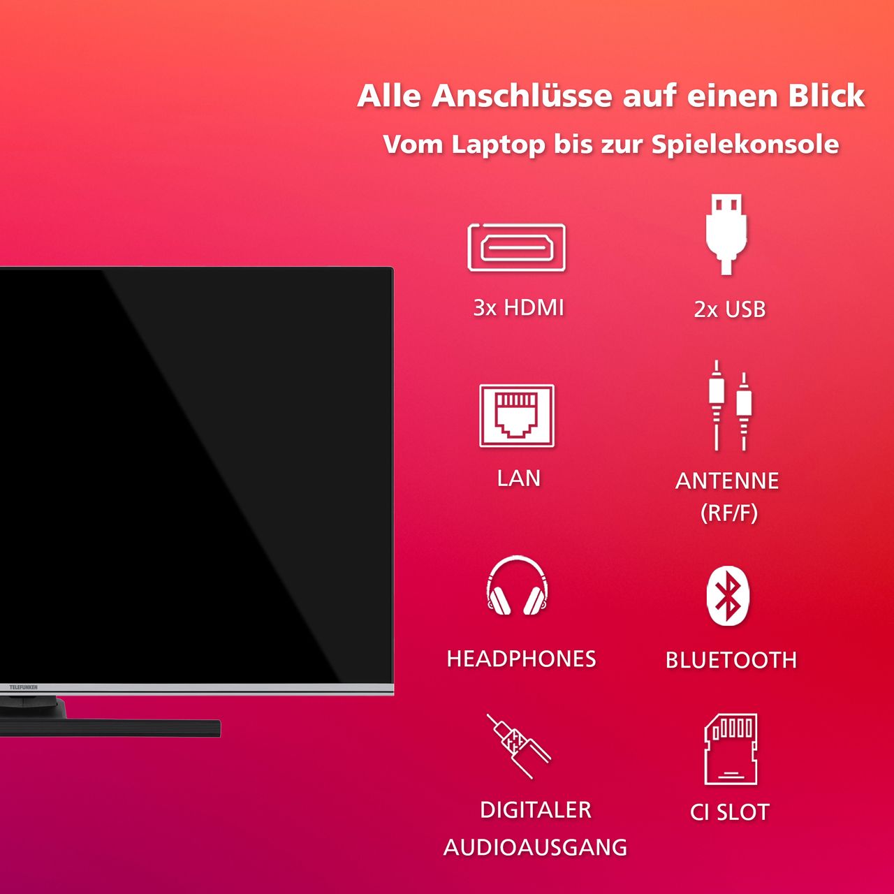 Telefunken QU43AN900M 43 Zoll QLED Fernseher / Android Smart TV (4K Ultra HD, HDR Dolby Vision)
