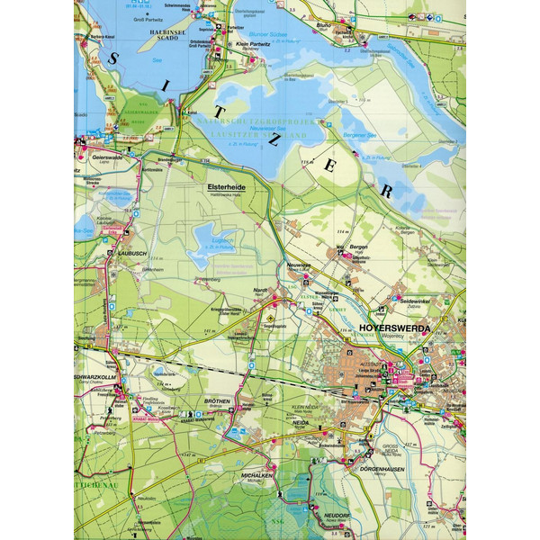 Lausitzer Seenland 1 : 50 000 - Wanderkarte