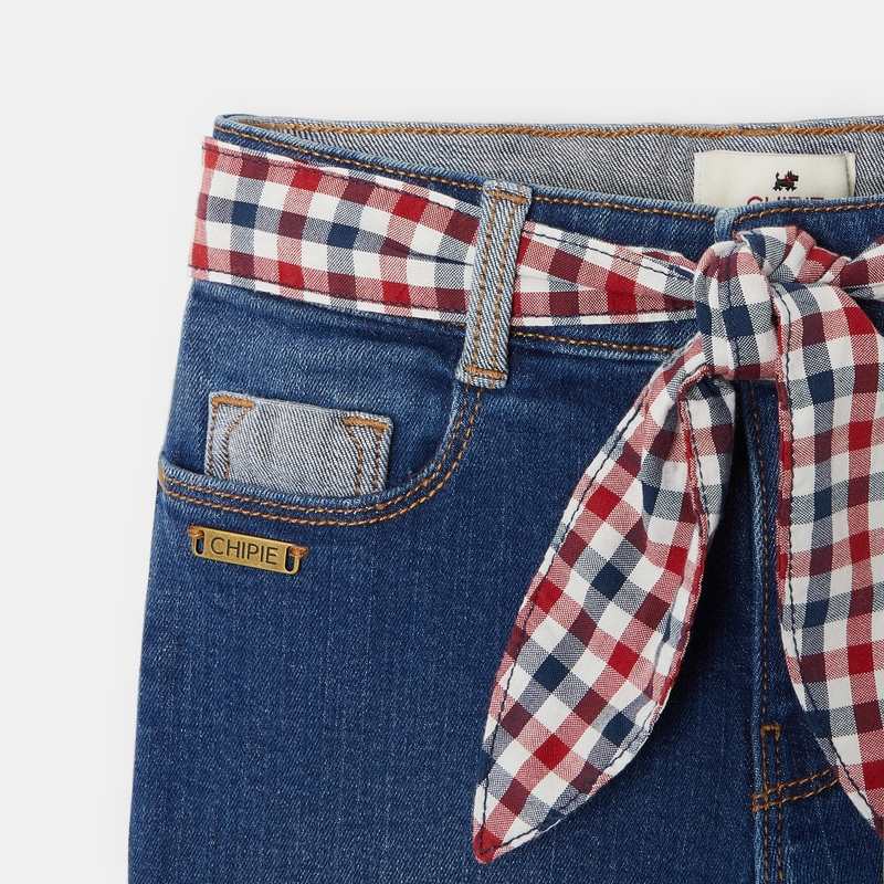 Jean slim ceinture amovible