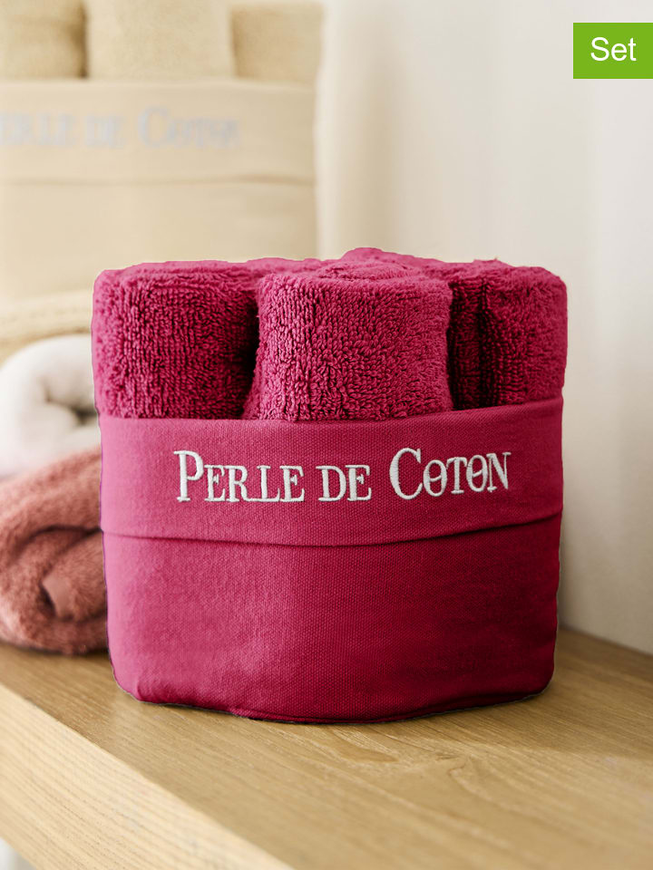 Soft by Perle de Coton 6er-Set: Gästehandtücher in Beere günstig kaufen 50x30 cm
