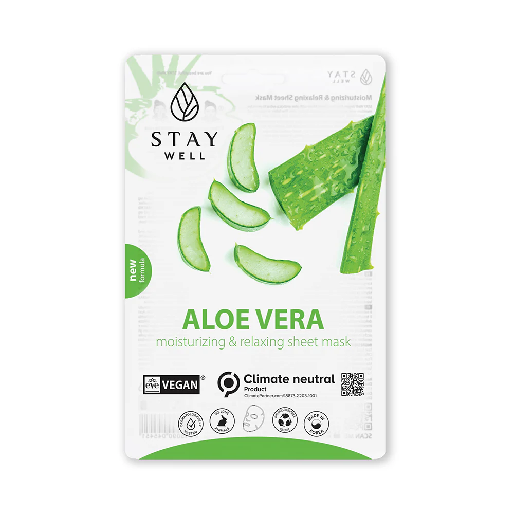 Vegansk Sheet Mask - ALOE - Anti-aging ansigtsmaske