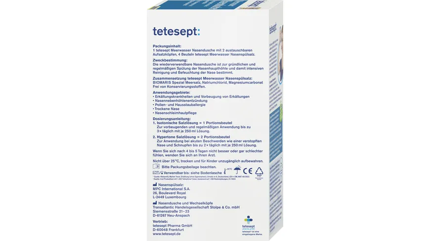 tetesept Meerwasser Nasendusche