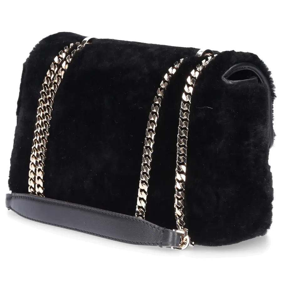 Les Petit Joueurs - Handtasche IVY Shearling Wool - schwarz