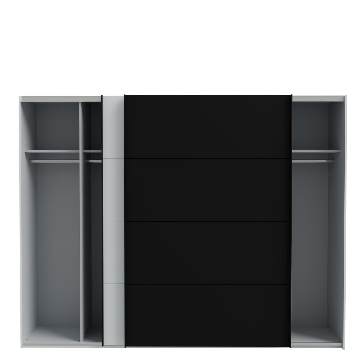 Kleiderschrank High Rock Grau-Schwarz