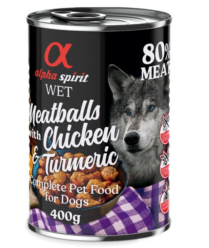 alpha spirit Dog Meatballs 6 x 400 g