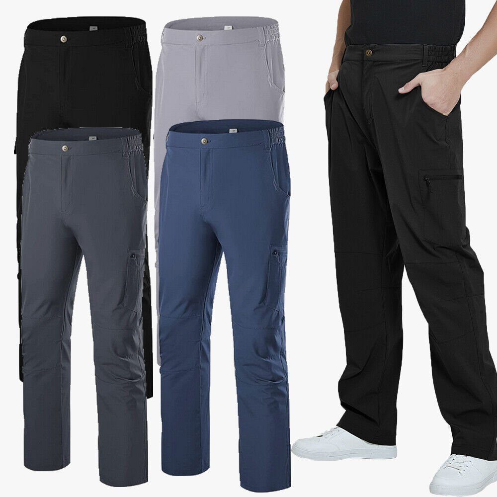 MEETYOO Outdoorhose Herren Softshellhose (Wanderhose,Bergsteigerhosen,Cargohose, Wandern, Camping, Jagd, Klettern, Angeln, Paintball, Armee-Training) atmungsaktiv, Wasserdicht, Mehrfachtaschen, Dehnbar