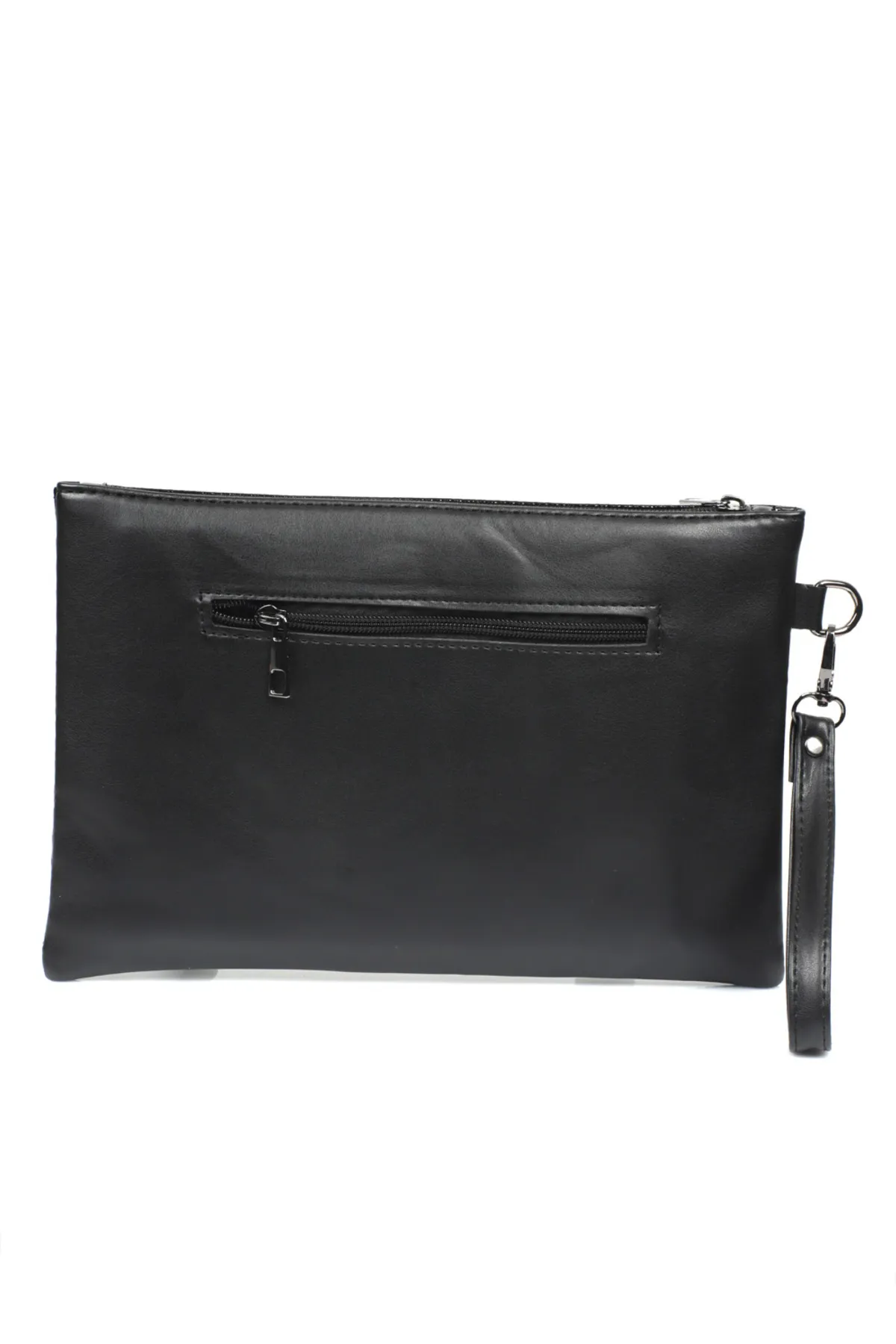 Capone Outfitters  Capone Damen-Clutch aus Lackleder mit Schlangenmuster, Paris, Schwarz