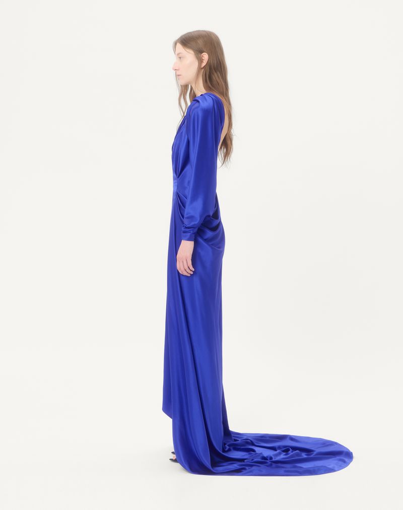 Kjole i crepe satin