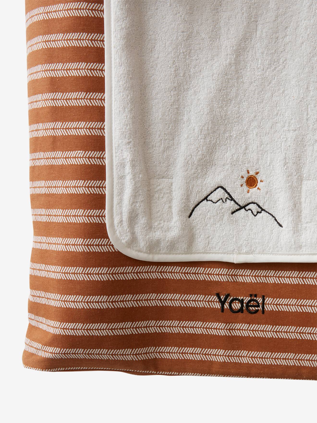 Vertbaudet Baby Wickelauflage WELTENBUMMLER, personalisierbar - karamell
