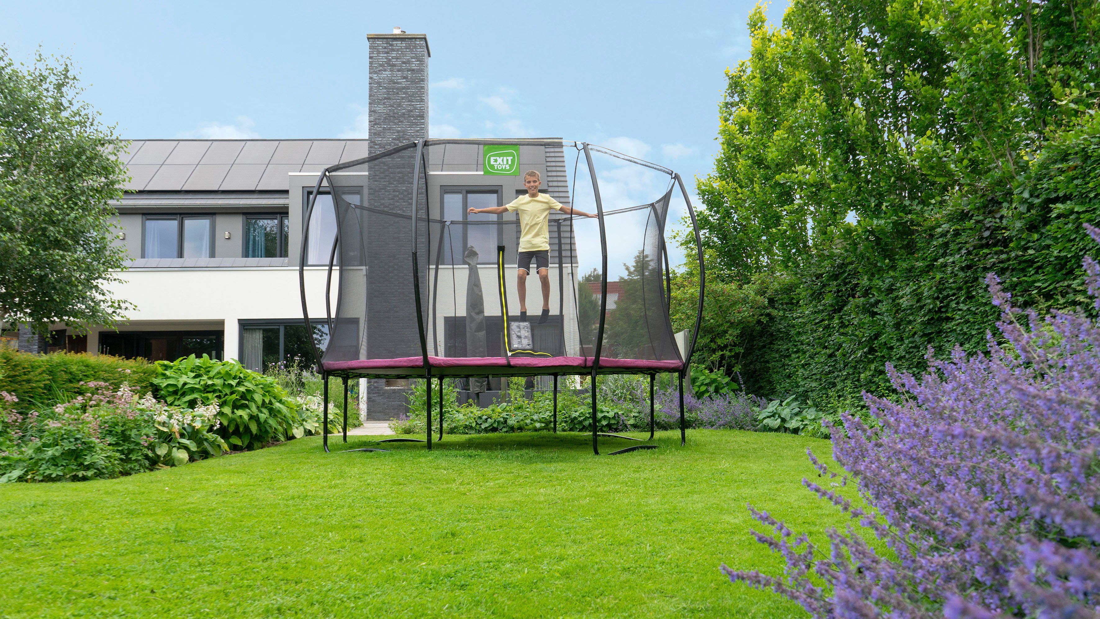 EXIT Gartentrampolin Silhouette, Ø 305 cm, mit Sicherheitsnetz