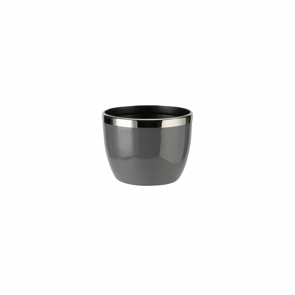 Giftcompany Übertopf Saigon S Dunkelgrau / Silber
