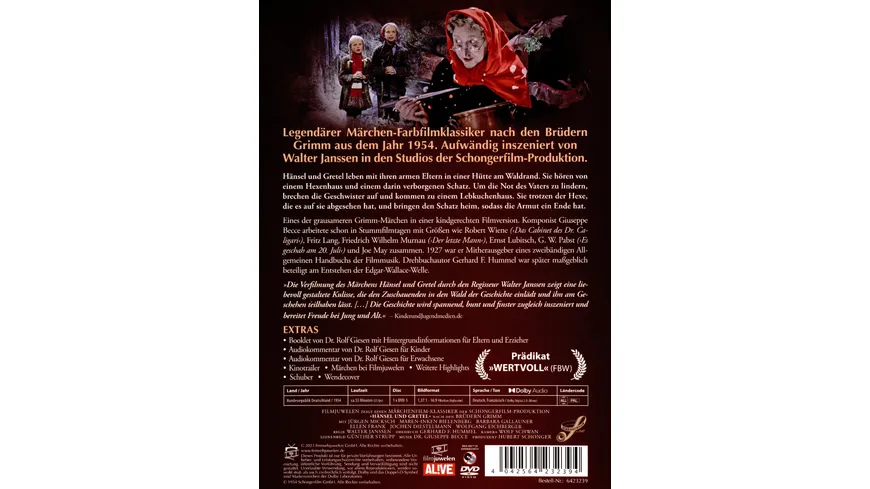 Hänsel und Gretel (1954) (Filmjuwelen / Schongerfilm-Märchen)